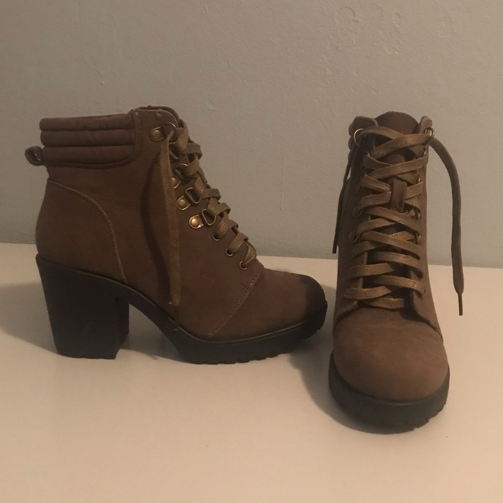 Krush Lace Up Bootie Heels